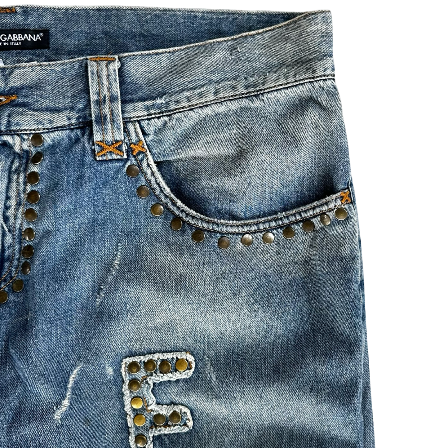 Dolce & Gabbana S/S 2005 “FOREVER” Studded Denim Jeans