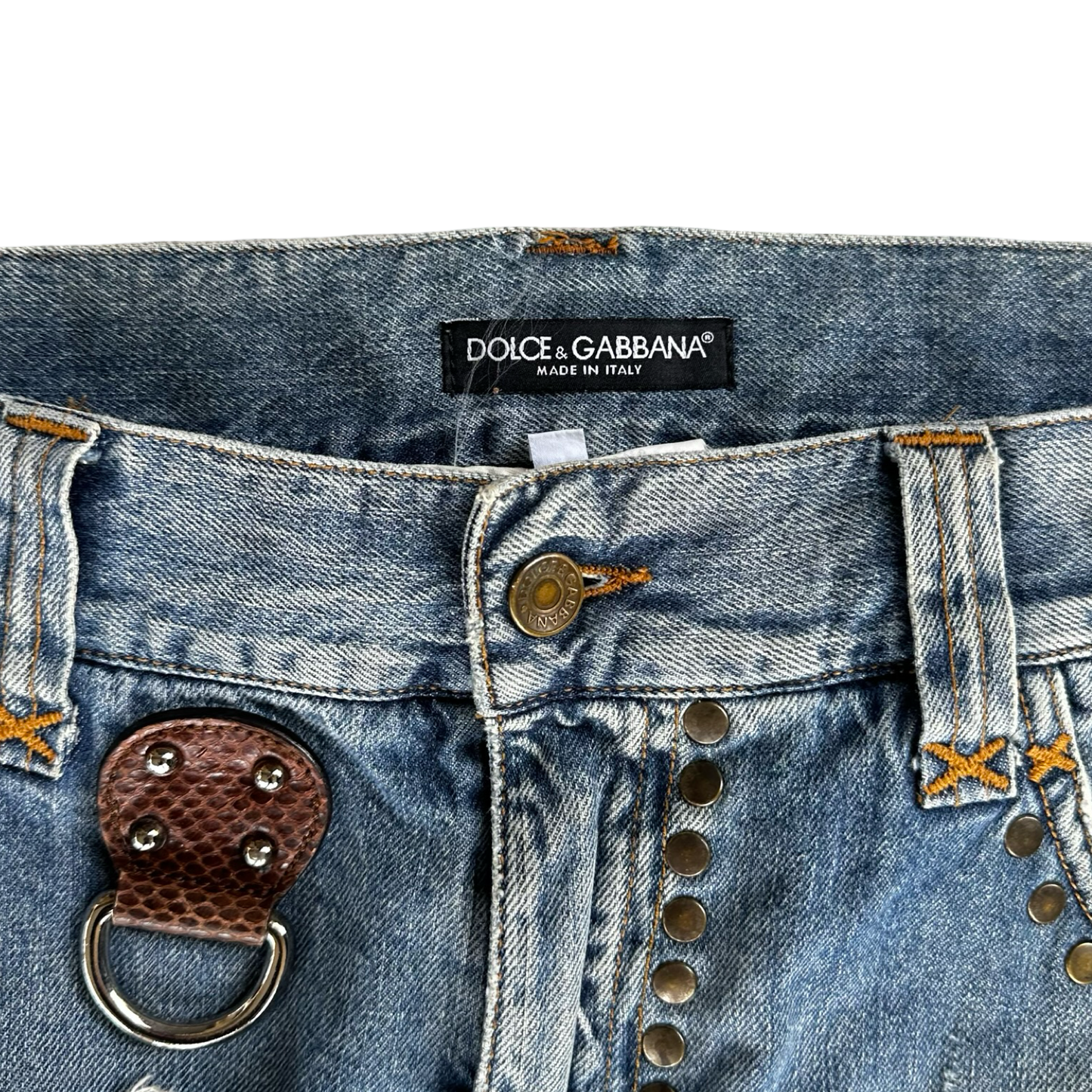 Dolce & Gabbana S/S 2005 “FOREVER” Studded Denim Jeans