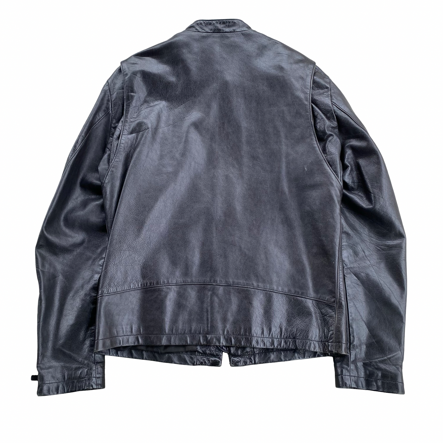 Helmut Lang A/W 2000 Buffalo Leather Cafe Racer Biker Jacket